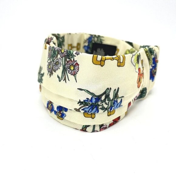 GUCCI flour bandana hair band silk / polyester Ivory - Picture 5 of 12